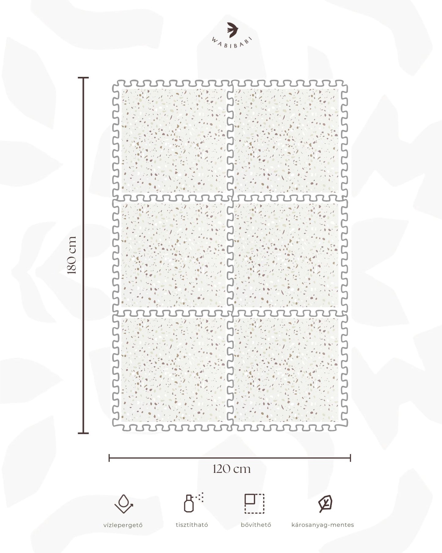 Puzzle Habszivacs Játszószőnyeg (Terrazzo Brown)