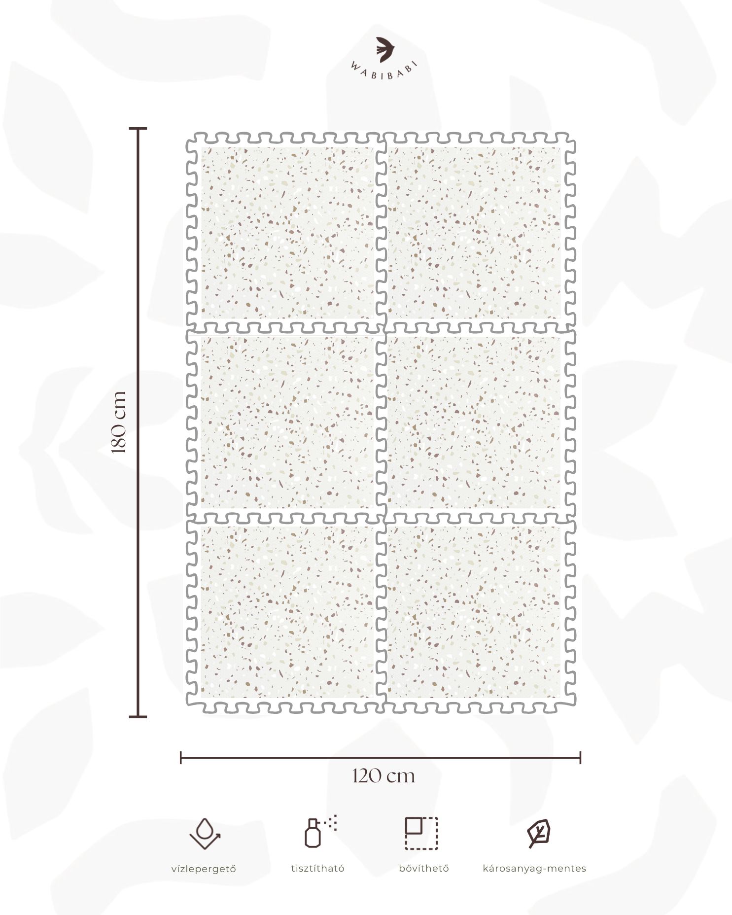 Puzzle Habszivacs Játszószőnyeg (Terrazzo Brown)