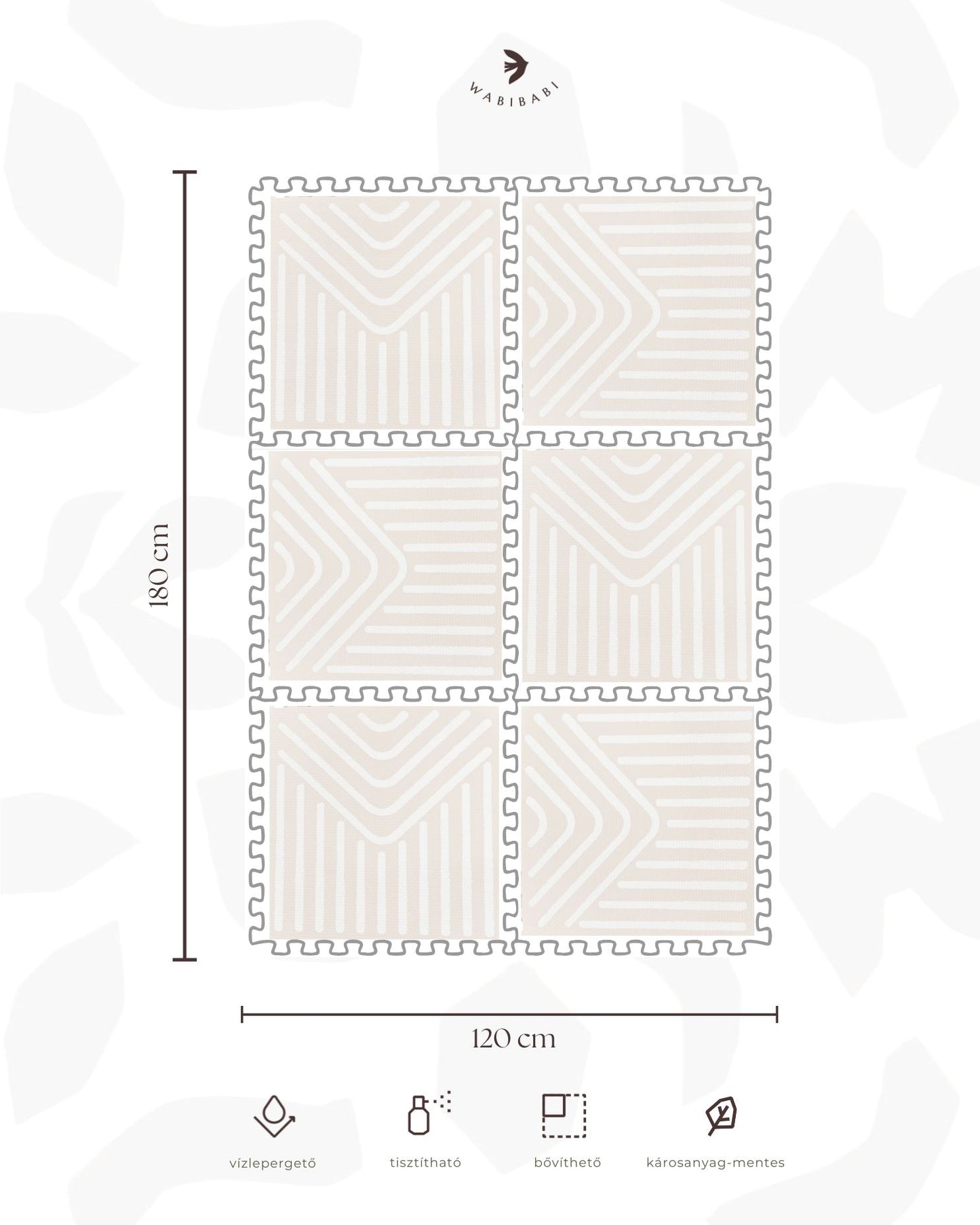 Puzzle Habszivacs Játszószőnyeg (Boho Rose)